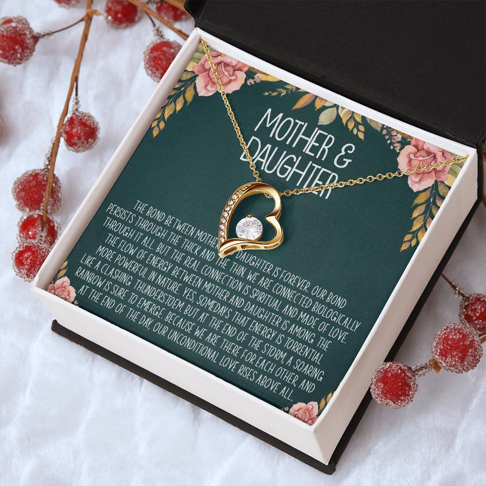Forever Love Necklace Mothers Day Gift From Daughter Mother Daughter Customize Necklace Gifts For Mom Mom Necklace Birthday Gift Forever Love Necklace