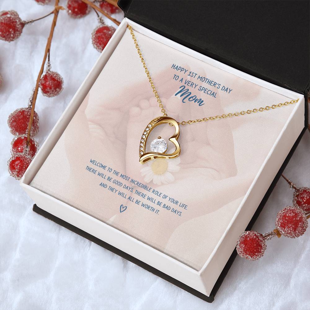 Forever Love Necklace First Mother's Day Daisy Forever Love Necklace