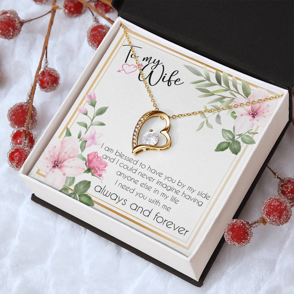 To My Wife Necklace Anniversary Gift For Wife Birthday Gift For Wife Gift For Wife Necklace For Wife Gift For Wife Birthday Forever Love Necklace
