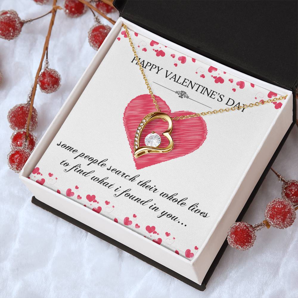 Happy Valentines Day My Love Forever Love Necklace