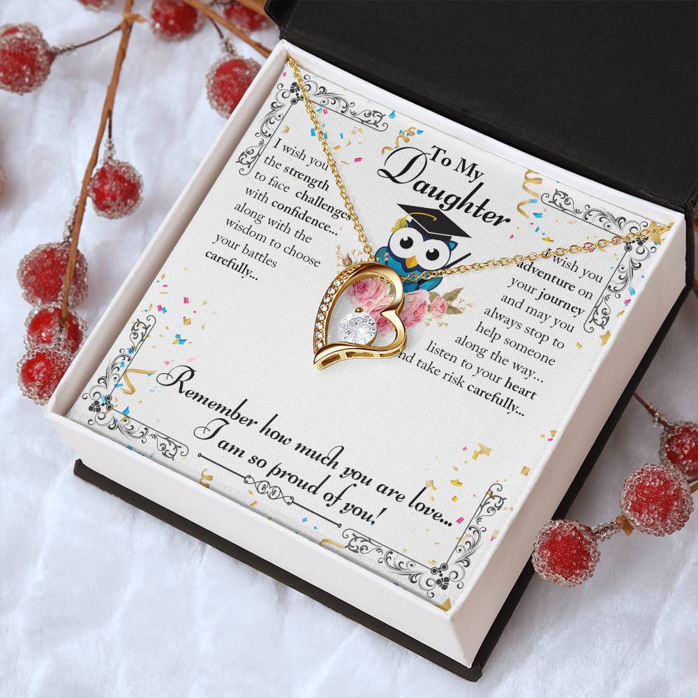 To My Daughter Owl Graduation Forever Necklace 1 Forever Love Necklace