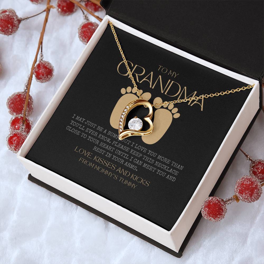 First Time Grandma Gifts Mothers Day Gift New Grandma Necklace I May Just Be A Bump But I Love You More Than You Ever Know 2 Forever Love Necklace