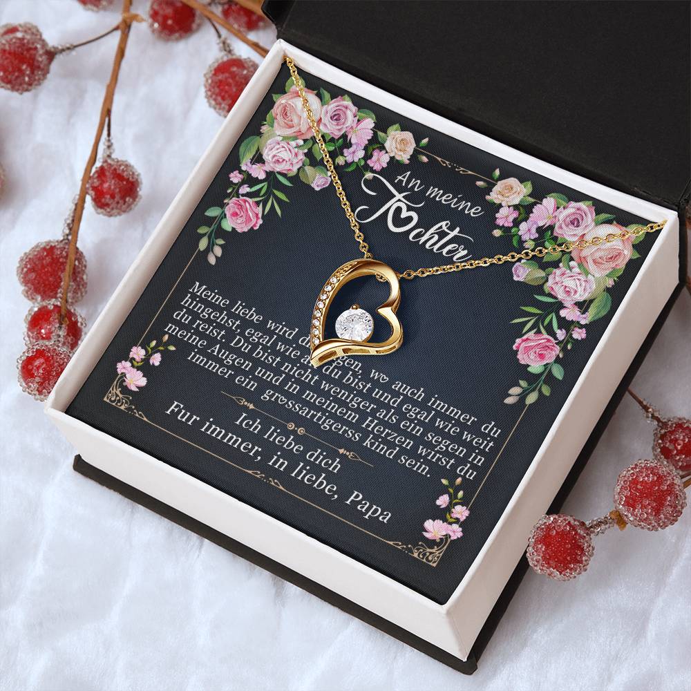 Geschenke Papa Für Tochter Herz Herzkette Forever Love Necklace