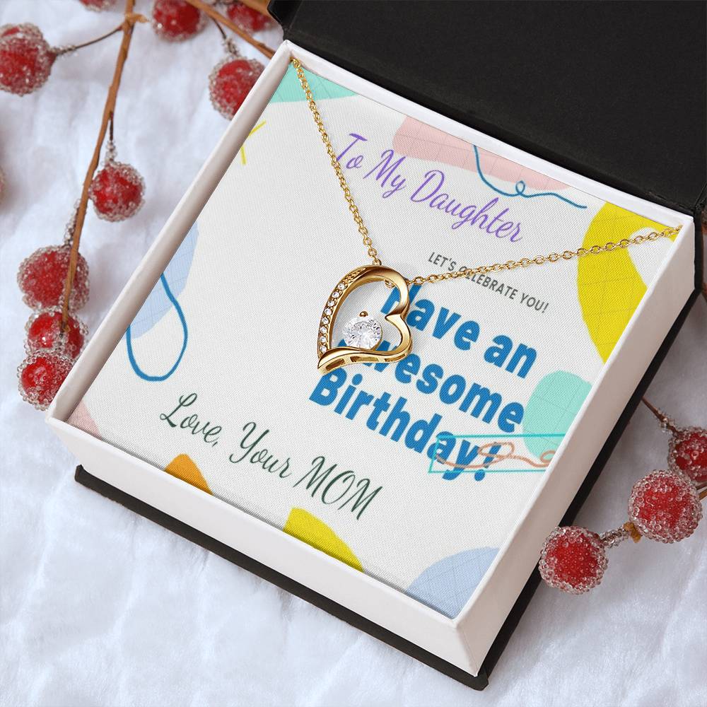 Forever Loved To My Daughter Pendant Necklace Gift Jewelry Necklace From Anniversary Daughter Mother Necklace Daughter Gift Forever Love Necklace