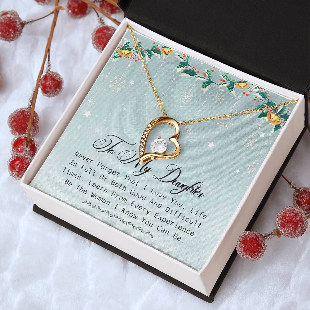 Daughter Gift Necklace Daughter Gift From Mom Daughter Birthday Gift Daughter Necklace Daughter Gift To My Daughter Forever Love Necklace