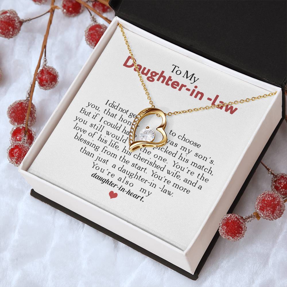 To My Daughterinlaw You're Also My Daughter In Heart Forever Love Necklace