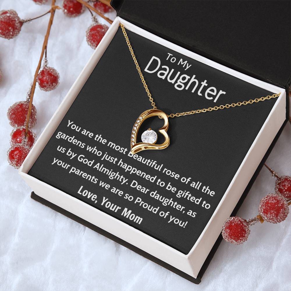 To My Daughter Beautiful Chapters Daughter Necklace Gift For Daughter Xmas Christmas Daughter Gift From Mom 5 1 Forever Love Necklace