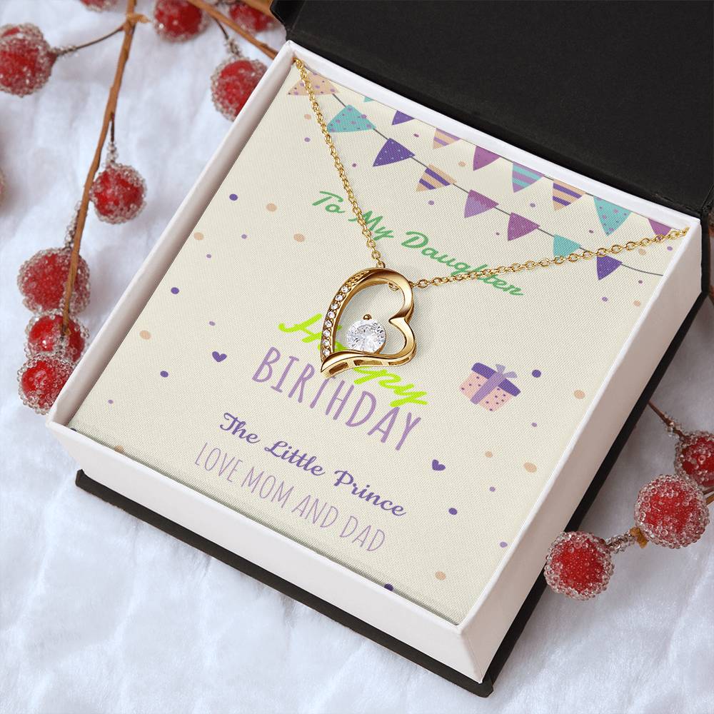 Daughter Birthday Gift From Mom Happy Birthday Sweetheart Infinity Necklace Gift From Mom To Daughter Granddaughter Forever Love Necklace