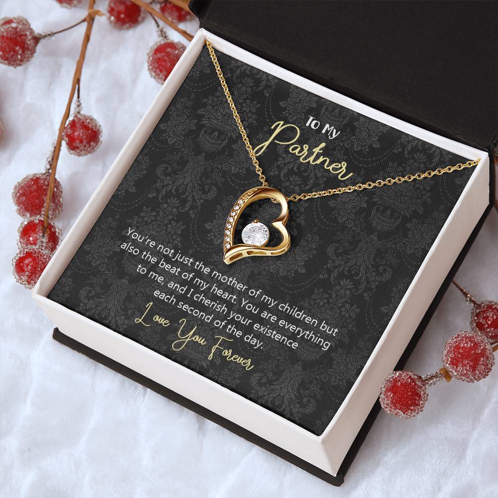 To My Partner Anniversary Heart Necklace Forever Love Necklace