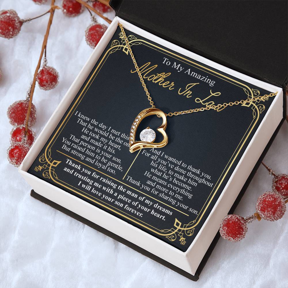 To My Amazing Mother In Law - Forever Love Necklace Forever Love Necklace