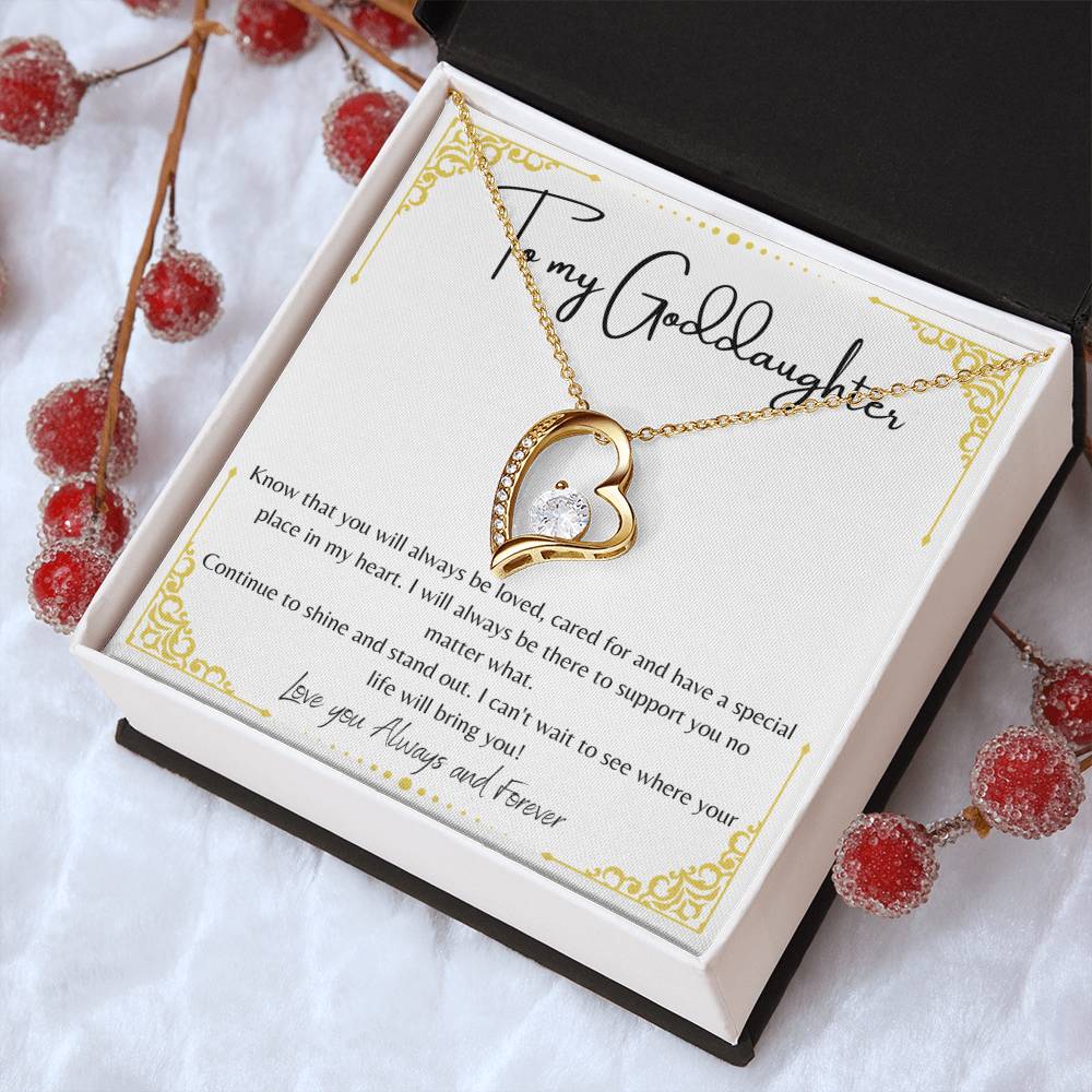 To My Goddaughter 2 1 Forever Love Necklace