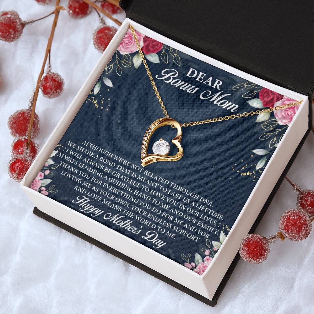 Dear Bonus Mom Forever Love Necklace