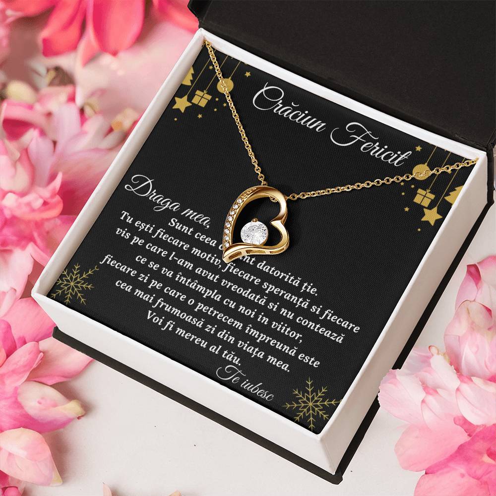 Crăciun Fericit Draga Meacadou Pentru Iubită Sau Soție 1 Forever Love Necklace