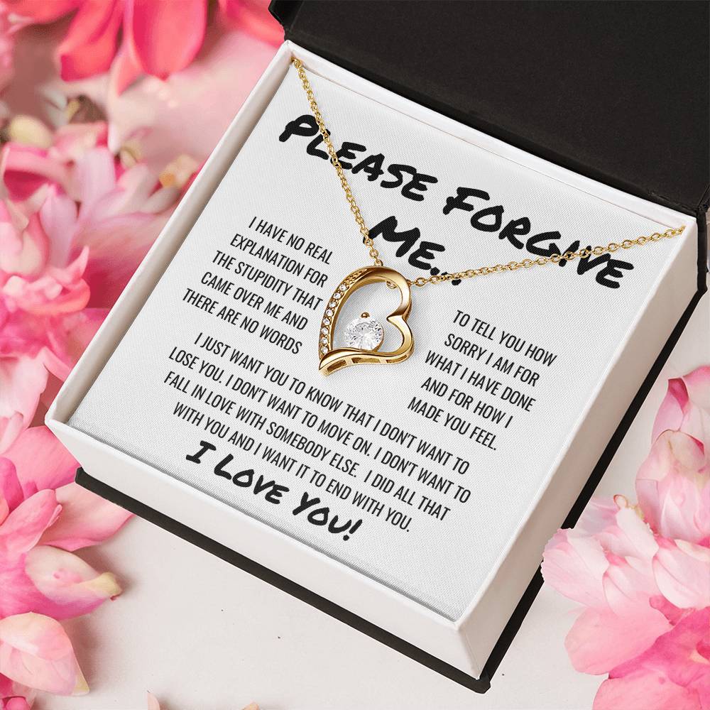 Sorry Forgive Me Apology Necklace Forever Love Necklace