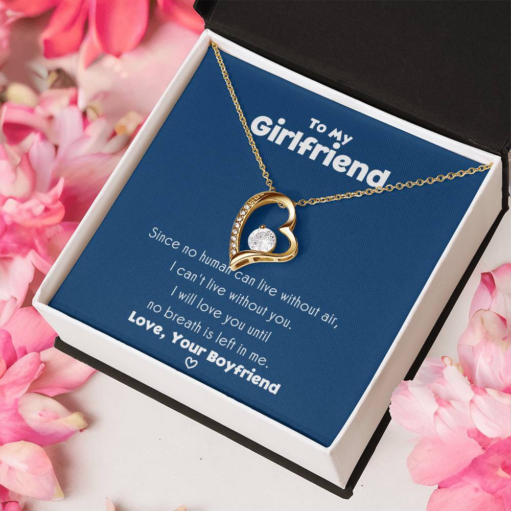 To My Girlfriend I Can’t Live Without You Necklace 1 Forever Love Necklace