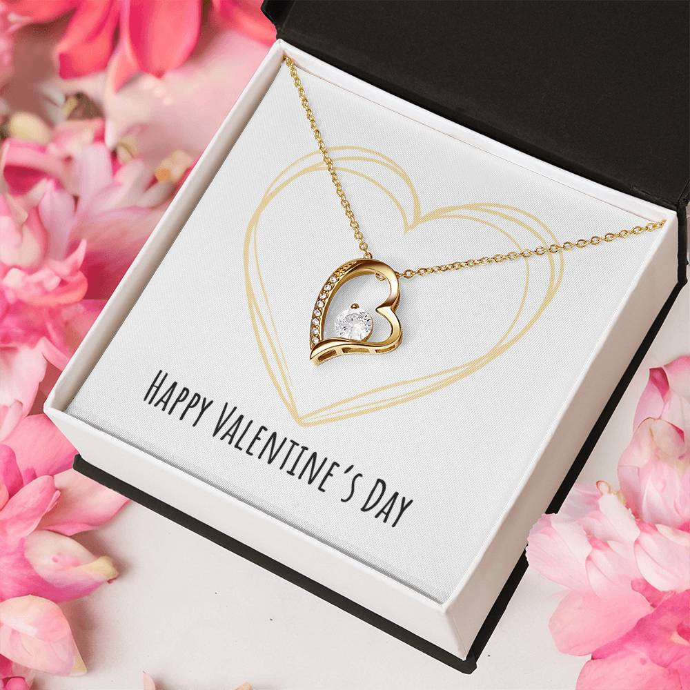 Happy Valentine's Day Necklace Forever Love Necklace