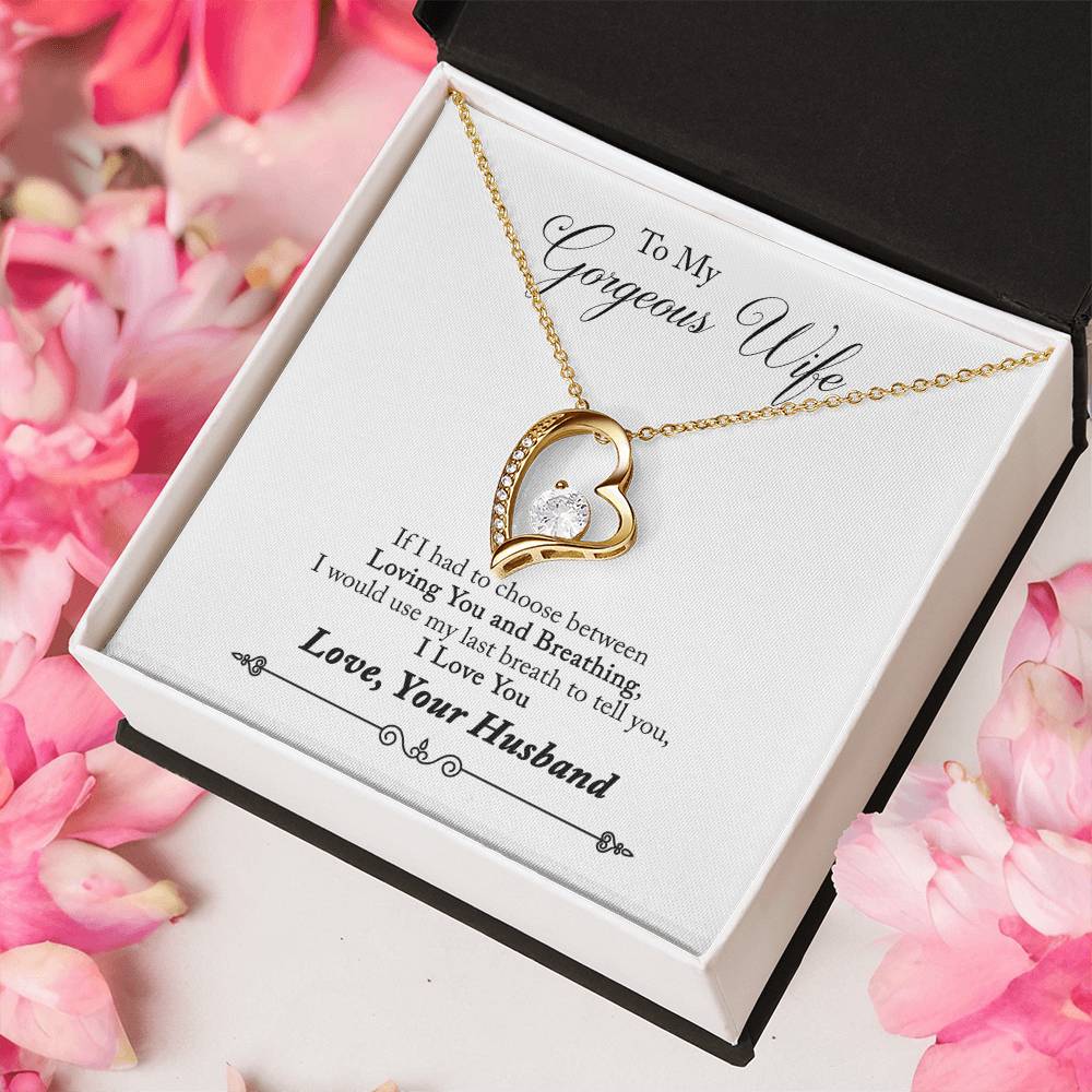 To My Wife My Last Breath Forever Love Necklace