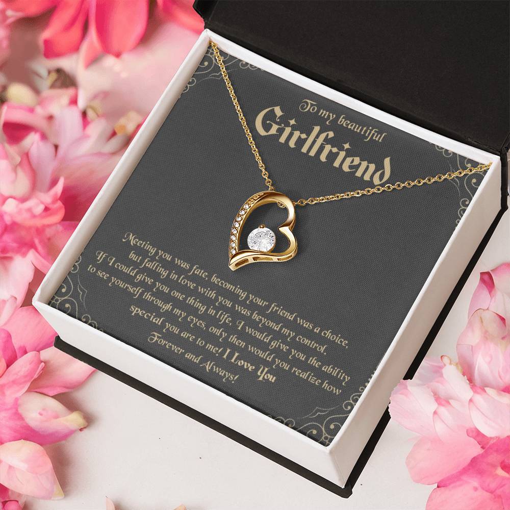 To My Beautiful Girlfriend Necklace Forever Love Necklace