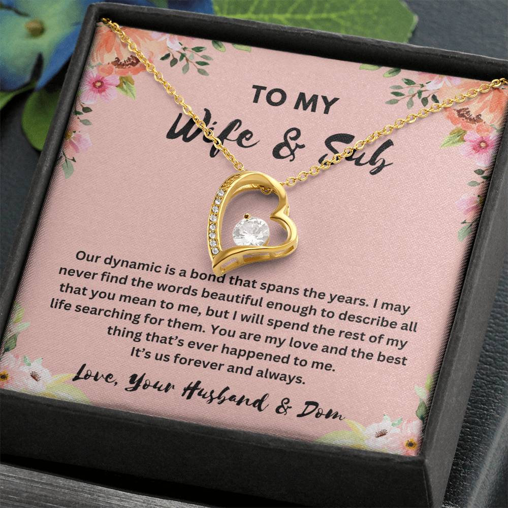 Customizable Bdsm Necklace, Wife & Submissive Necklace, Gift For Submissive, Bdsm Gift, Gift From Dom, Anniversary, Christmas, Discreet Forever Love Necklace