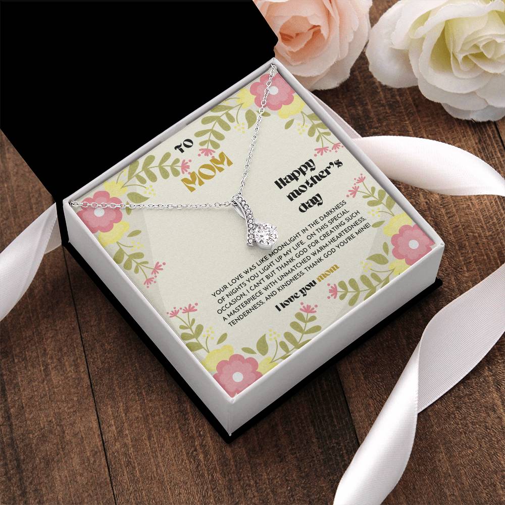 To Mom-Happy Mother's Day Necklace Gift Set. Alluring Beauty Necklace