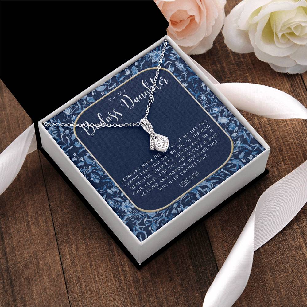 To My Badass Daughter Gift For Daughter Birthday Luxe Crown Necklace Gift Set Badass Daughter Gift Infinity Necklace Alluring Beauty Necklace
