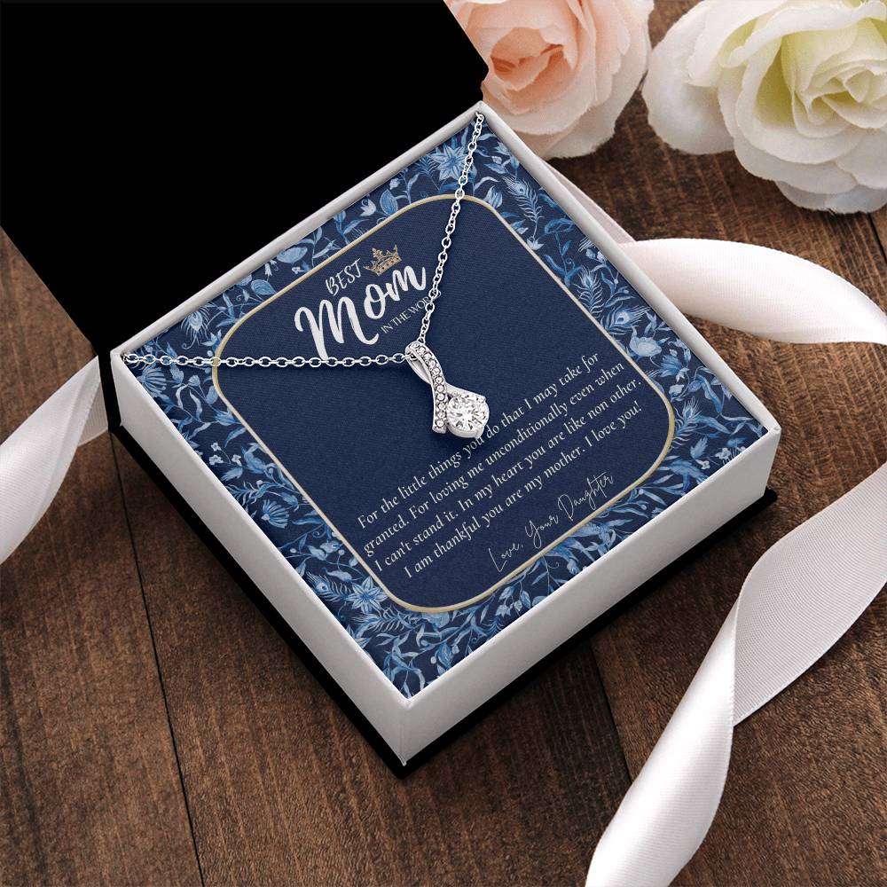 Best Mom In The World Necklace Badass Mom Gift Beautiful Mom Gift Best Mom Gift Mother’S Day Gift Birthday Gift For Mom Alluring Beauty Necklace
