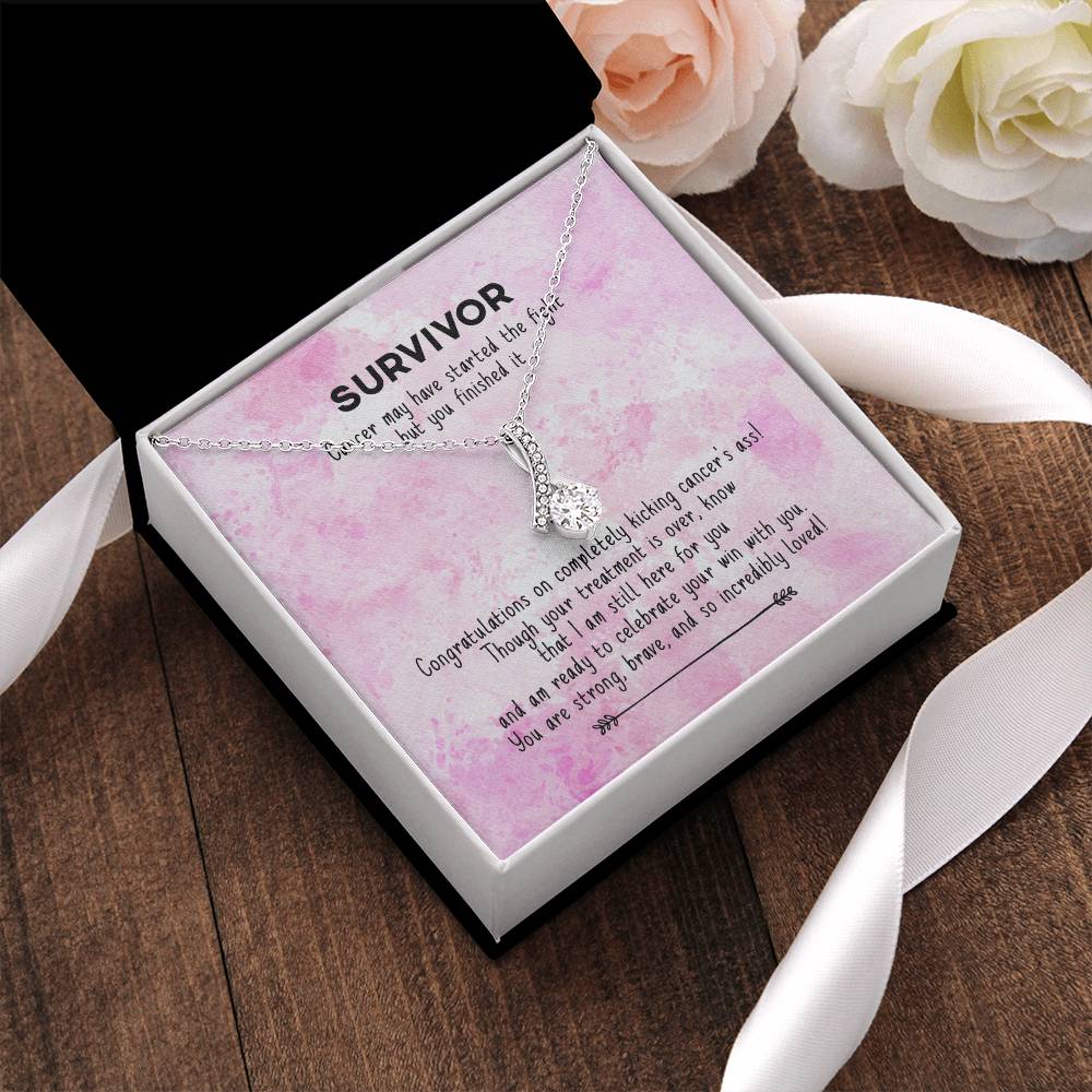 Cancer Survivor Ribbon Necklace 2  Alluring Beauty Necklace