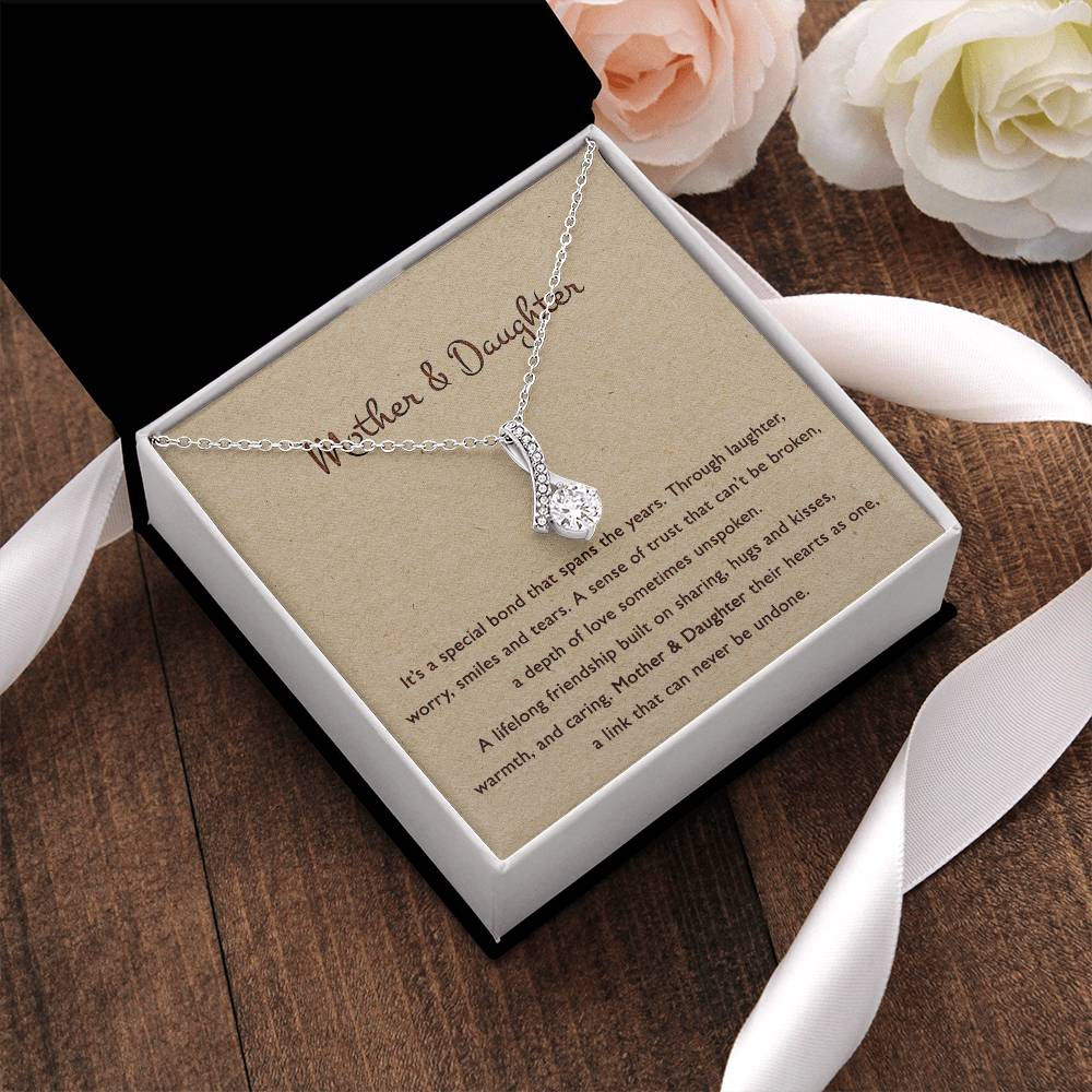 Mother & Daughter Their Hearts As One - Necklace Gift For Daughter From Mom Anniversary Lovingly Mom Grown Up Daughter Alluring Beauty Necklace