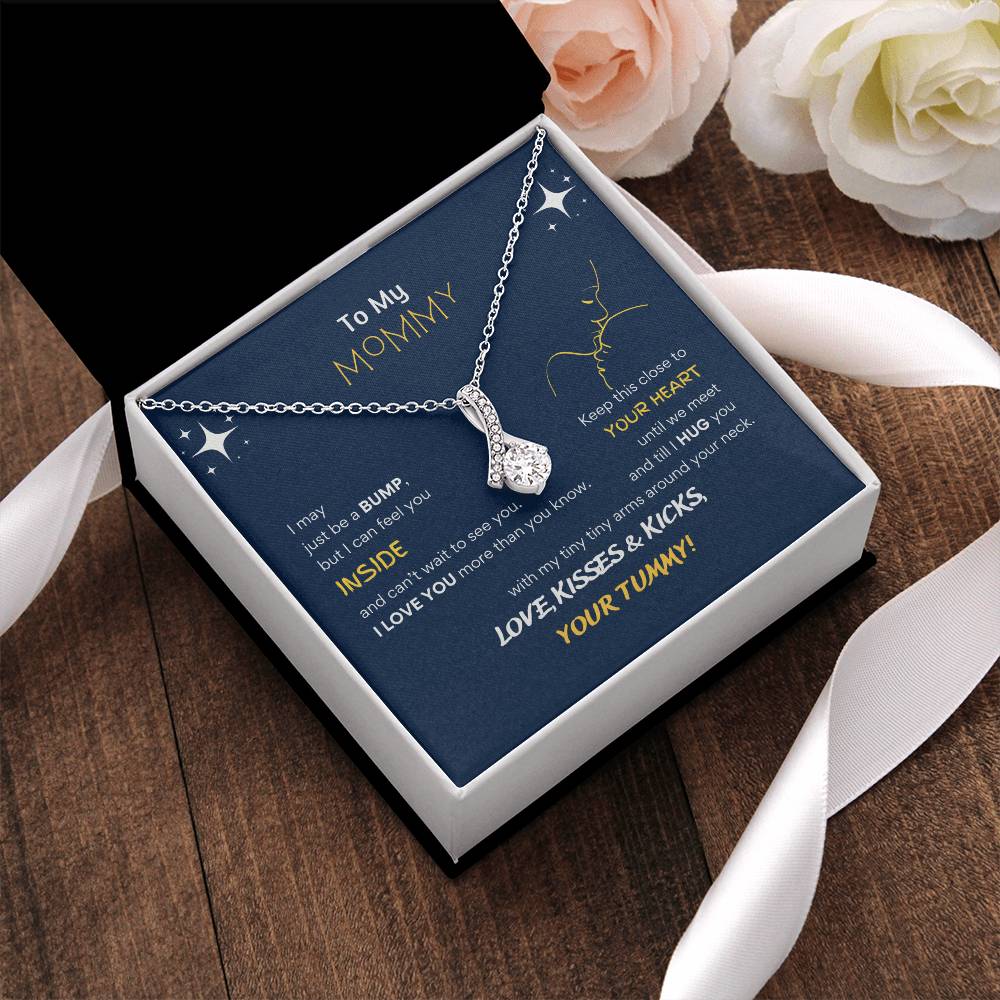 Mommy To Be Sparkly Pendant Alluring Beauty Necklace