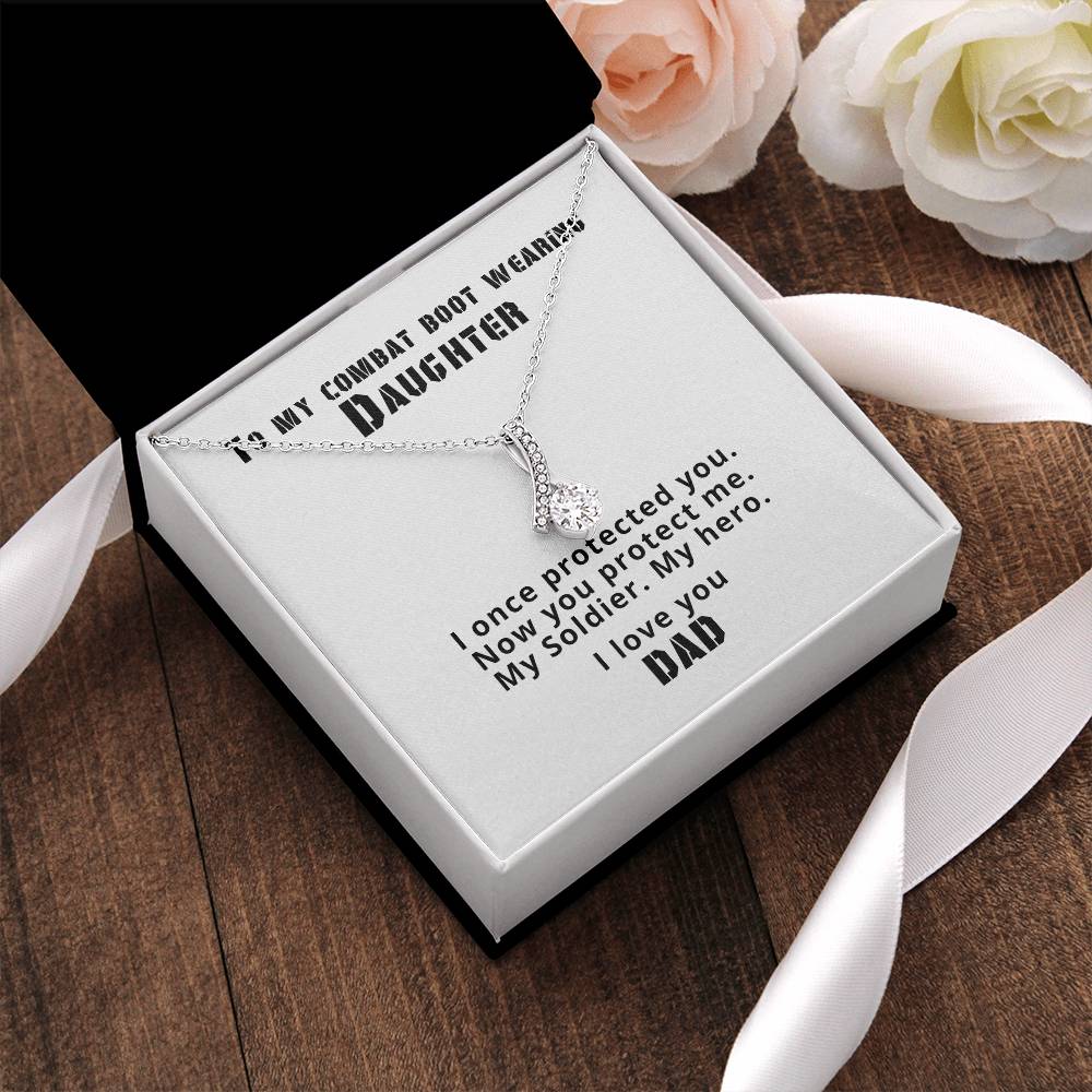 Boot Wearing Daughter Alluring Beauty Necklace