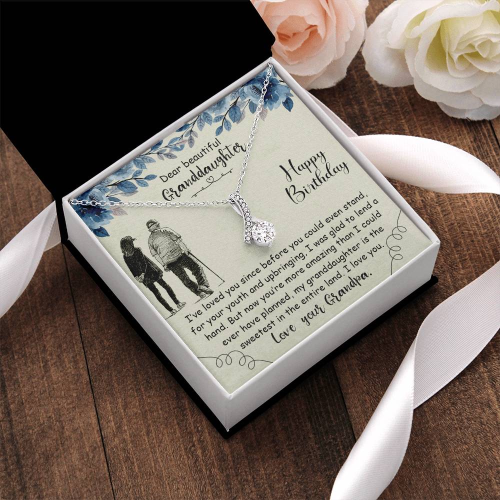 Beautiful Sparkly Necklace For Granddaughter Alluring Beauty Necklace