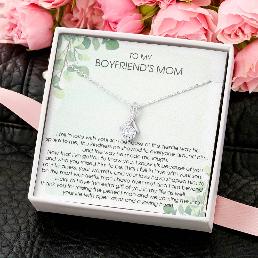 To My Boyfriends Mom Necklace Gift For Boyfriend's Mom Boyfriend's Mom Birthday Gift Mother's Day Gift Alluring Beauty Necklace