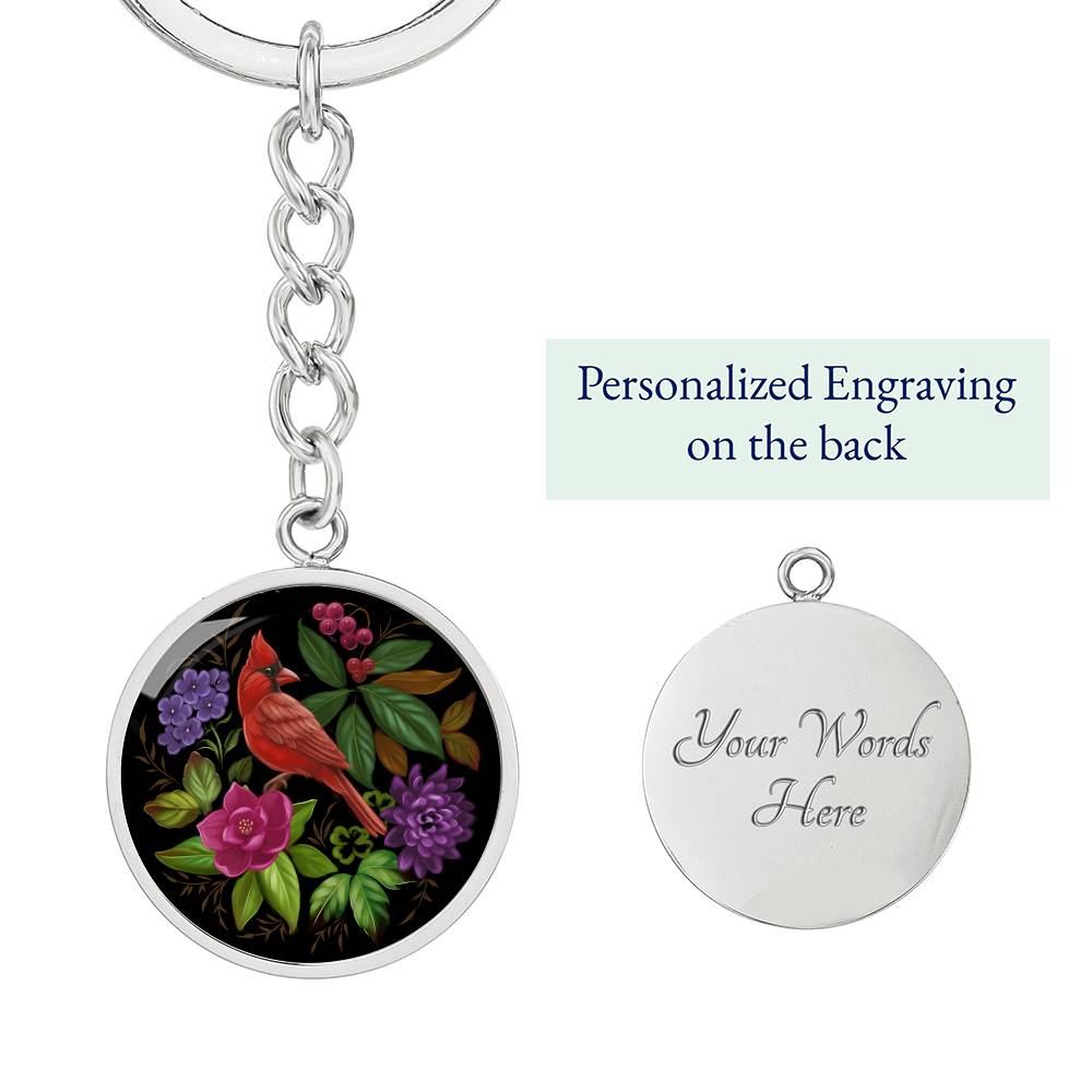 Cardinal Bird Keychain