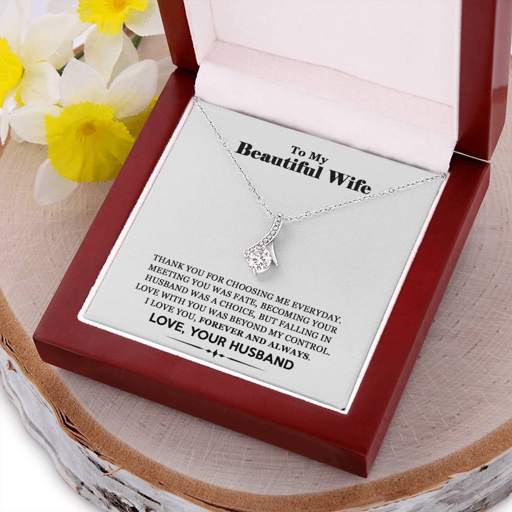To My Wife - Meeting You Was Fate - Necklace Alluring Beauty Necklace
