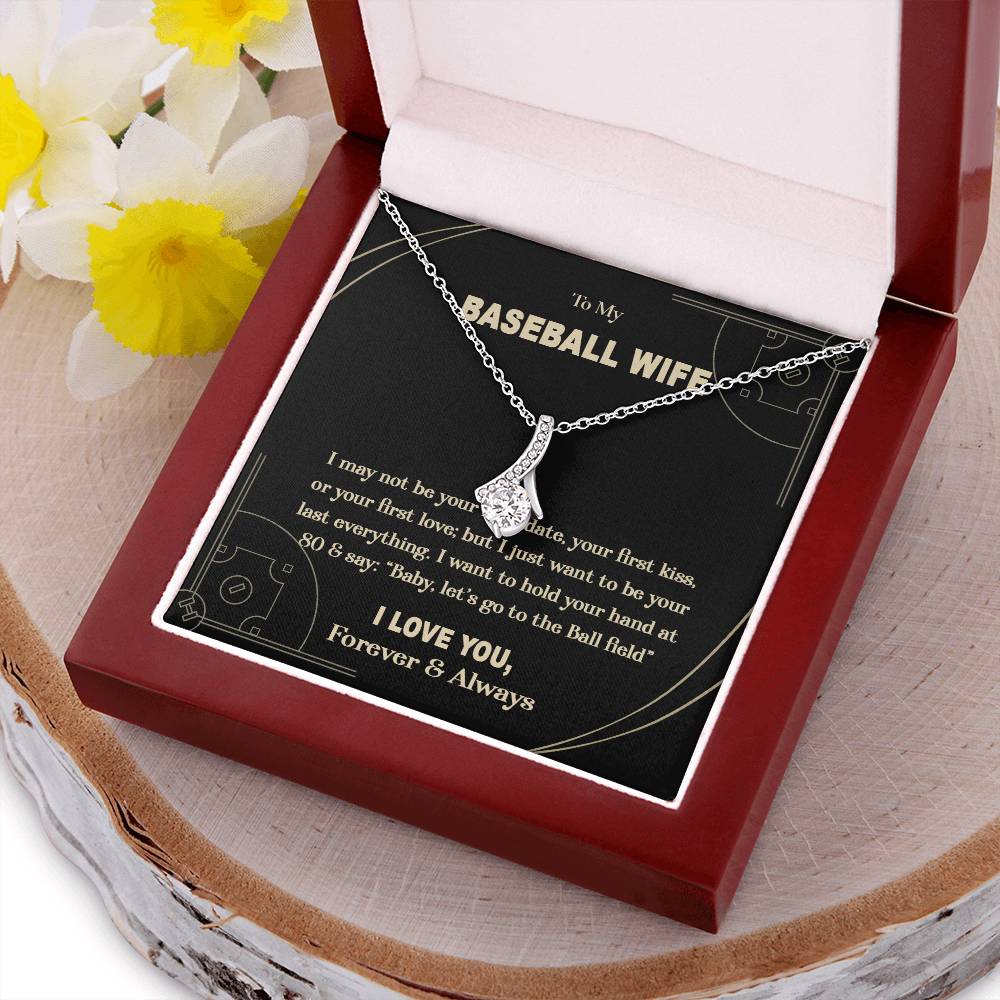 To My Baseball Wife - Baby Let's Go To The Ball Field - Luxury Necklace 4 Alluring Beauty Necklace
