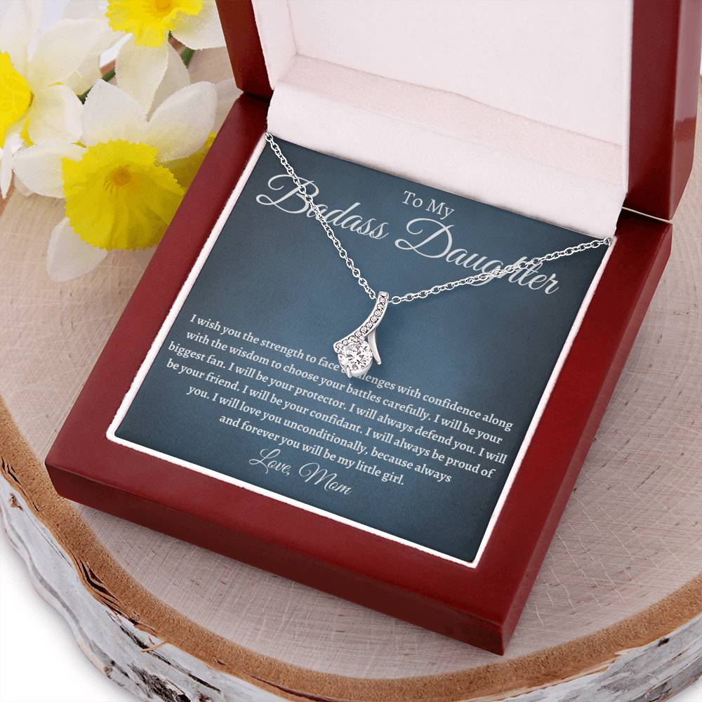 To My Badass Daughter - Will Be My Little Girl Alluring Beauty Necklace