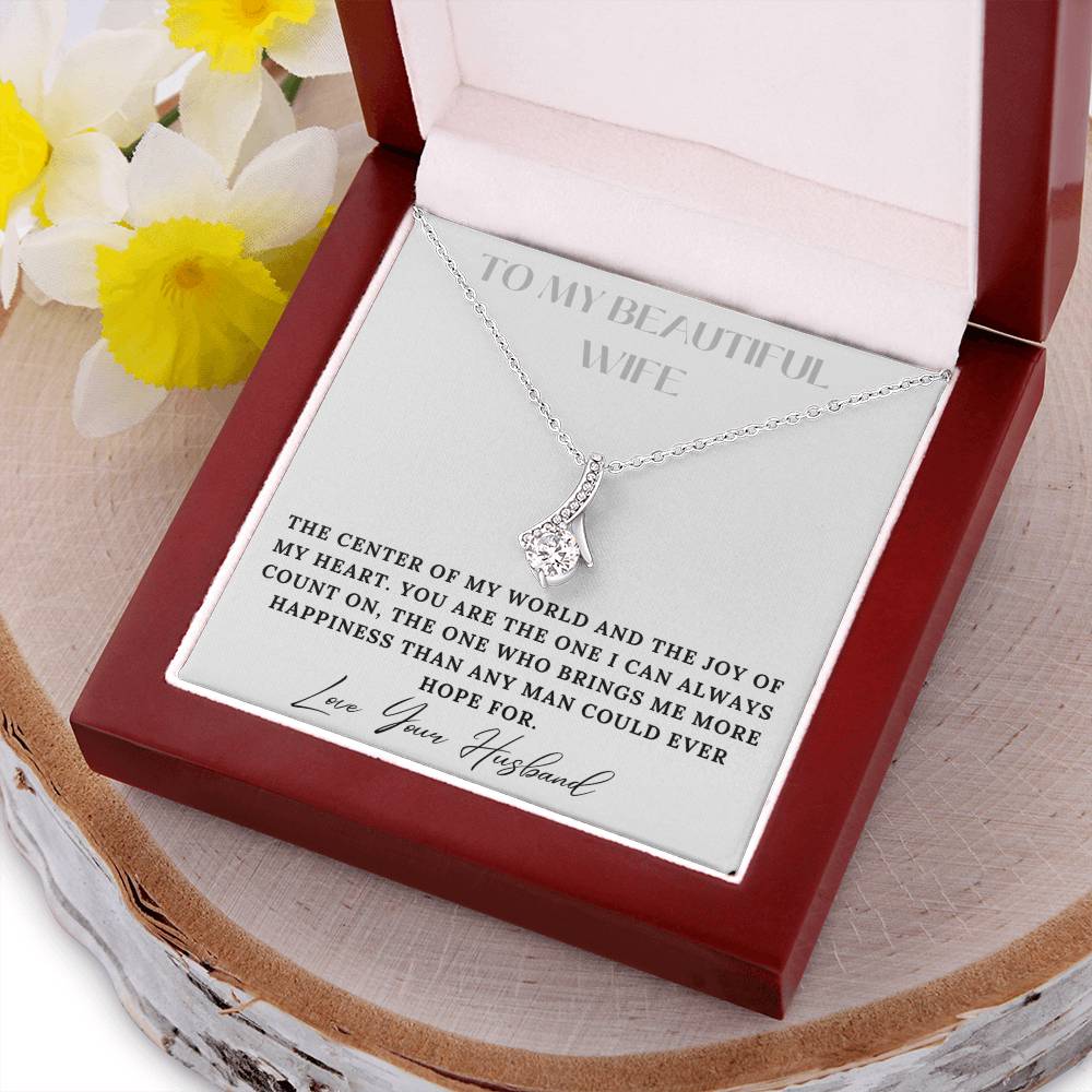Beautiful Wife Ribbon Necklace Alluring Beauty Necklace
