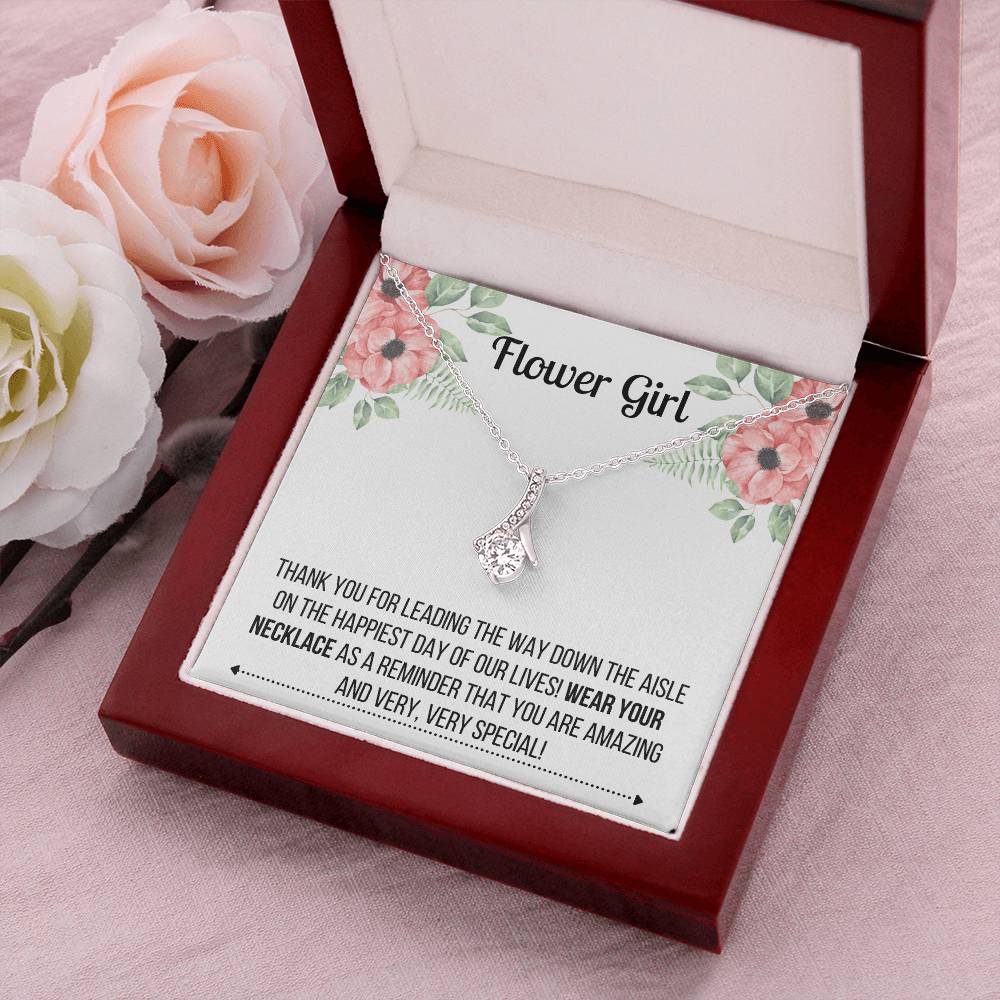 Flower Girl Necklace - Bridesmaid Necklace Alluring Beauty Necklace