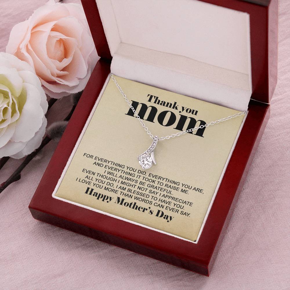 Thank You Mom - Happy Mother's Day Necklace 1  Alluring Beauty Necklace