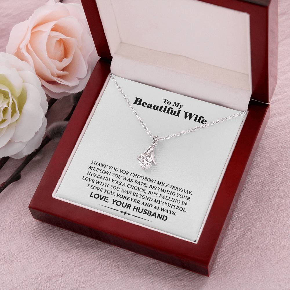 To My Wife - Meeting You Was Fate - Necklace Alluring Beauty Necklace
