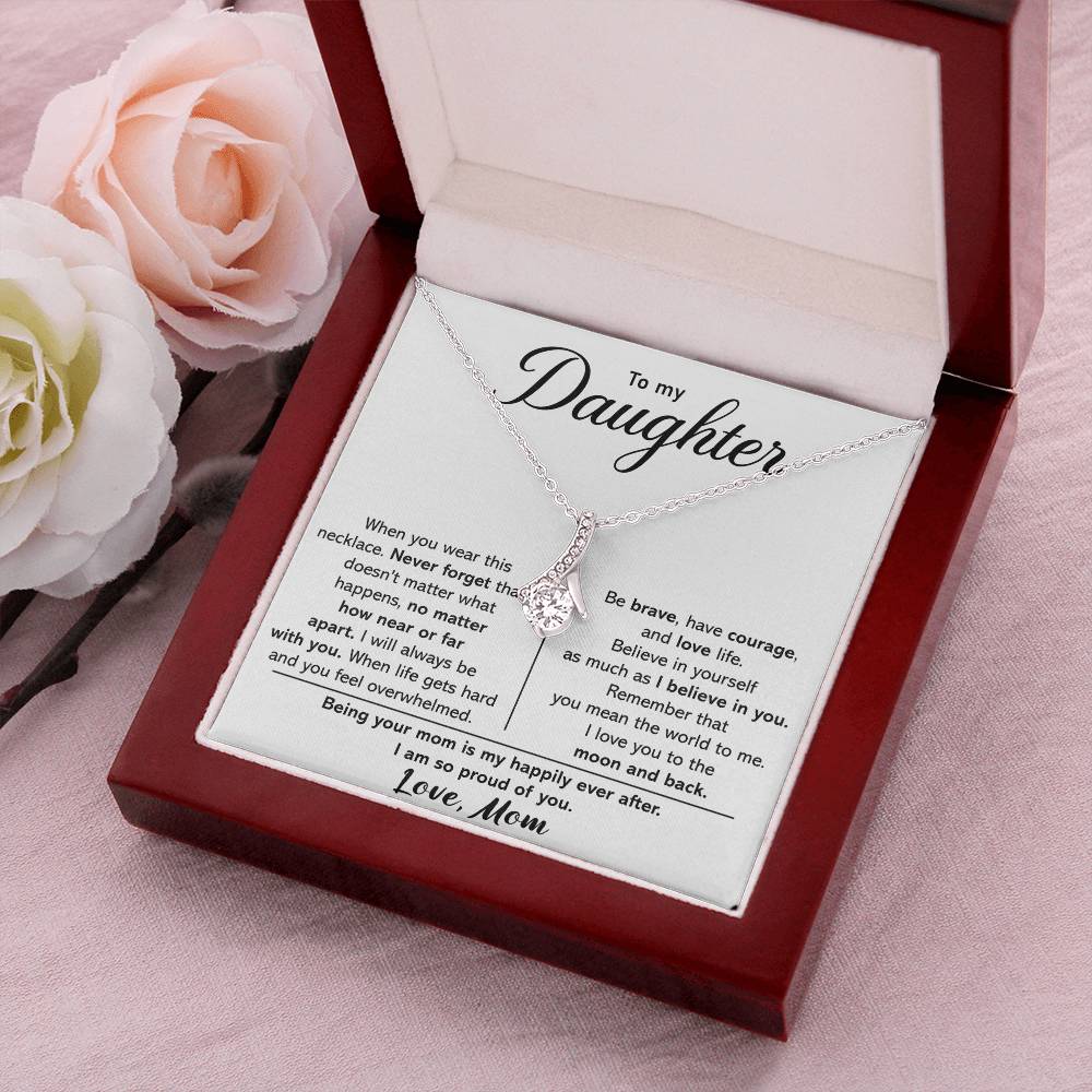 To My Daughter - I Love You To The Moon And Back - Necklace Alluring Beauty Necklace