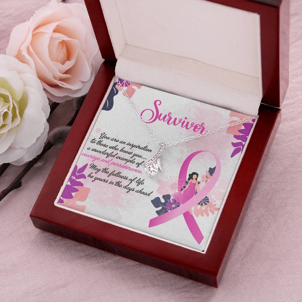 Breast Cancer Survivor Necklace 1  Alluring Beauty Necklace