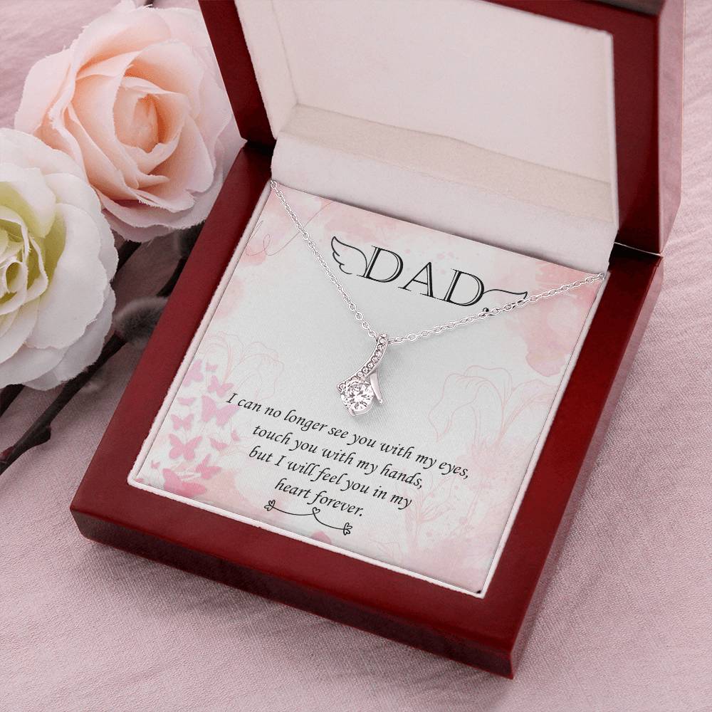 Personal Father Memorial  Remember Dad Necklace  Gift For Loss  Dad Angel Wing  Condolence Jewelry  Grieving Friend Gift Alluring Beauty Necklace