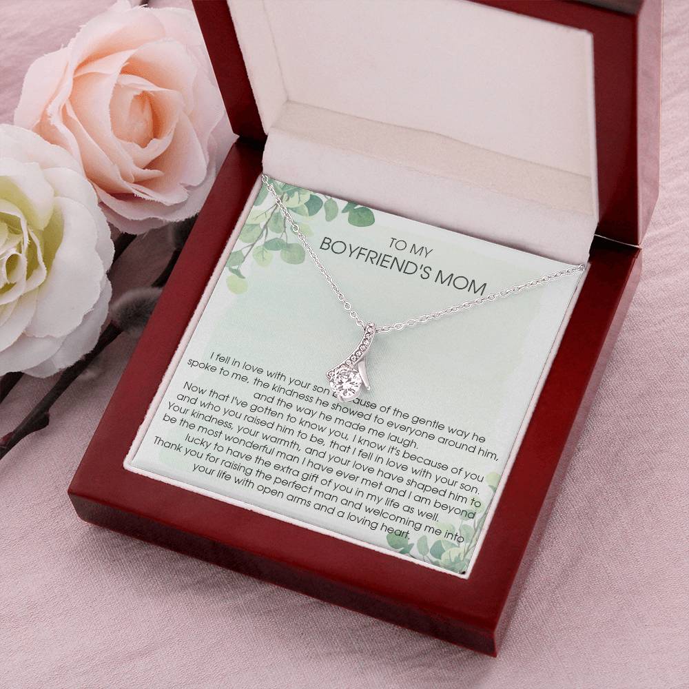 To My Boyfriends Mom Necklace Gift For Boyfriend's Mom Boyfriend's Mom Birthday Gift Mother's Day Gift Alluring Beauty Necklace