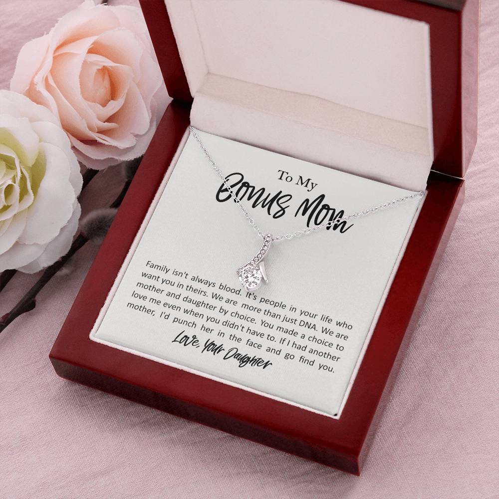 To My Bonus Mom - From Daughter Alluring Beauty Necklace