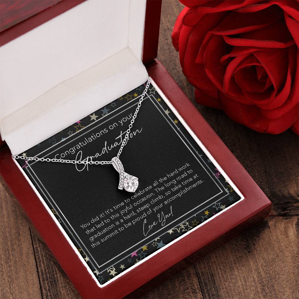 All About Beauty Necklace College Graduation Gift For Her Phd High School Graduation Gift For Best Friend Doctorate Alluring Beauty Necklace