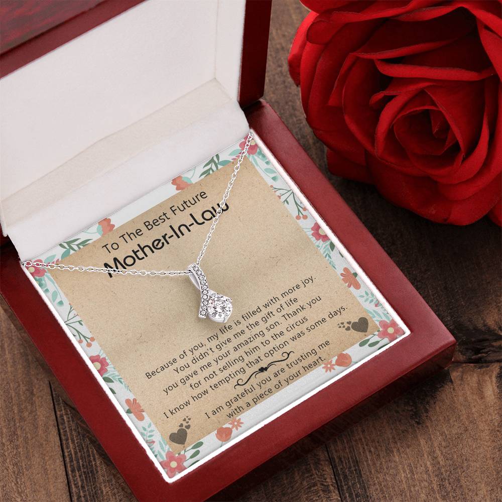 Gift For Future Mother-In-Law - My Life Is Filled With More Joy New - Alluring Alluring Beauty Necklace