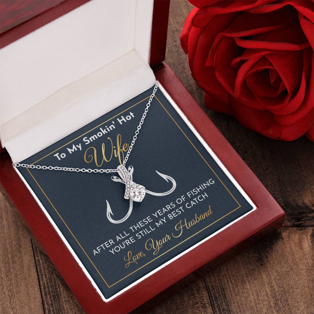 Gift From Fishing Husband -Gift For Fisherwoman - Fisherman Wife Gift - Gift For Wife Of A Fisherman - Alluring Beauty Necklace Alluring Beauty Necklace