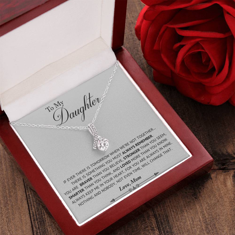 To My Brave Strong Smart And Loved Daughter Alluring Beauty Necklace