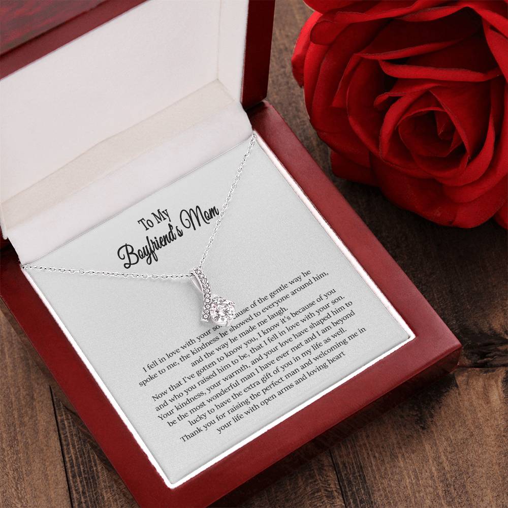 To My Boyfriend's Mom Boyfriend's Mom Gift To My Boyfriends Mom Gift Mother's Day Gift Birthday Gift Thank You Or Just Because Alluring Beauty Necklace